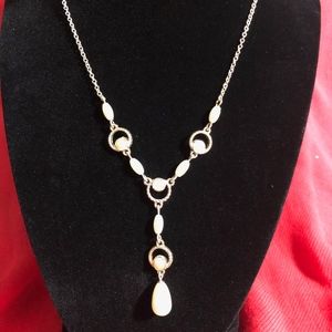 Faux Drop Pearl Necklace